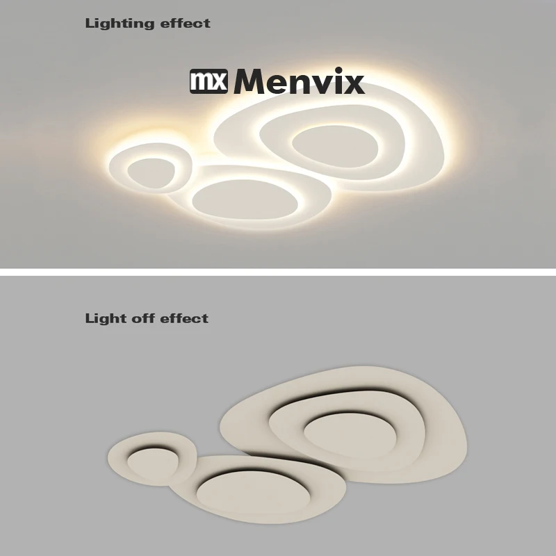 Lâmpada do teto LED para sala de estar, quarto, jantar, luminárias interiores, leite branco, vento Luminaria, Home Decor, luminária