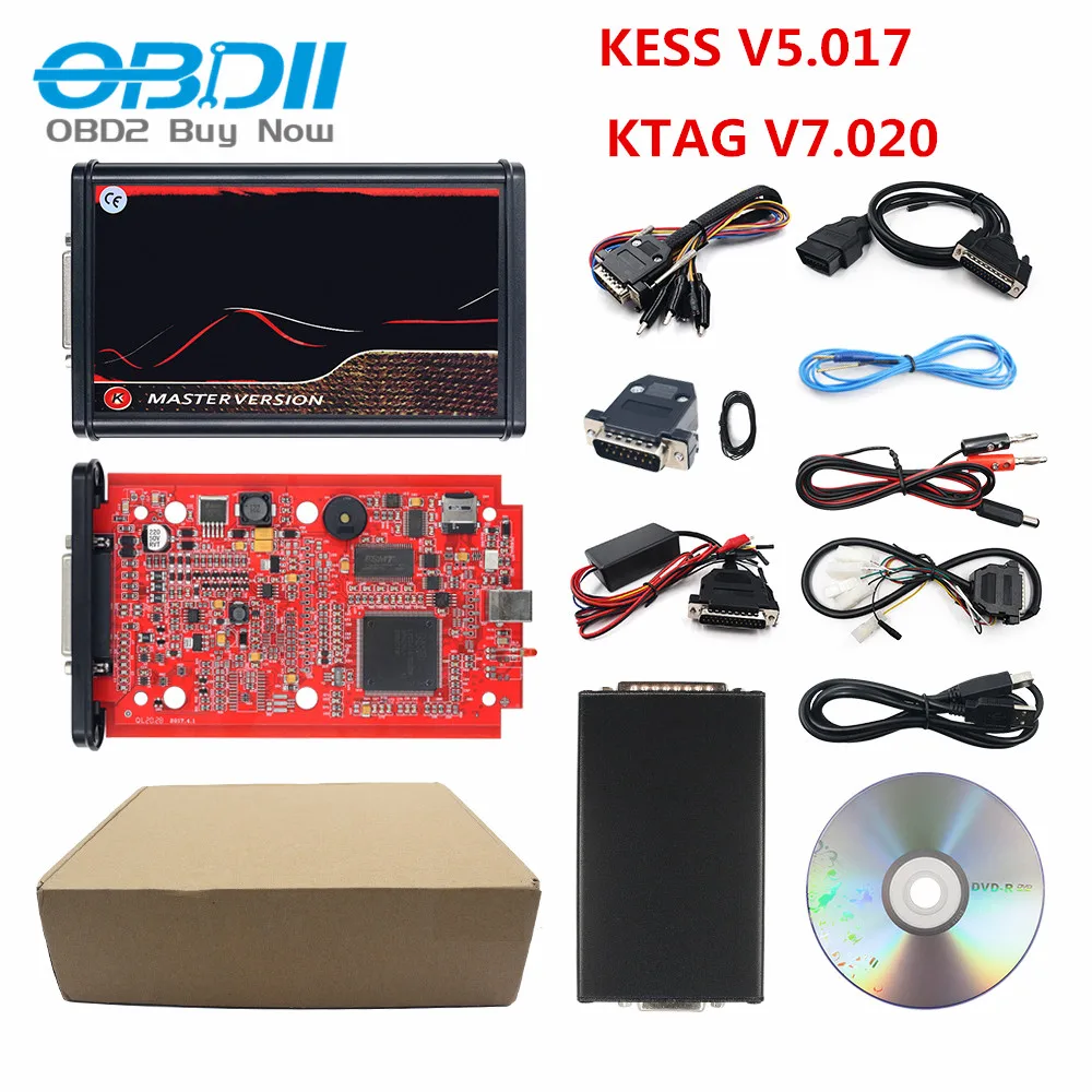 2025 Online KESS V5.017 2.80 EU KTAG V7.020 4 LED v2.25 K-TAG 7.020 Master Red KESS 5.017 OBD2 Programmer ECU Flash Tool