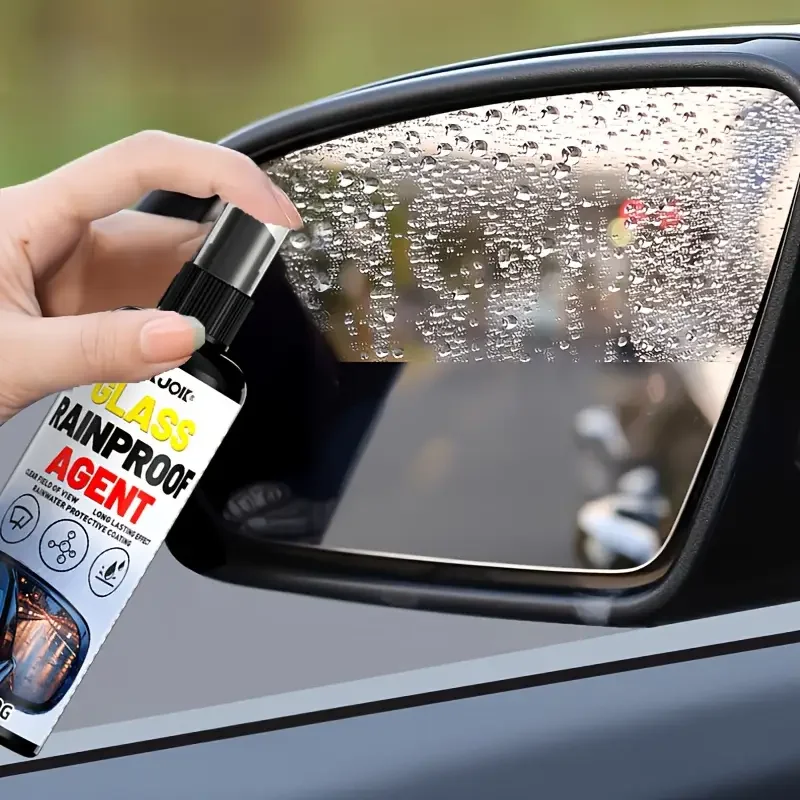 JOKJOK New Car Glass Waterproof Spray 100ml- Rainproof Coating for Windshield, Mirrors, Glasses, Protective Polishing Kit