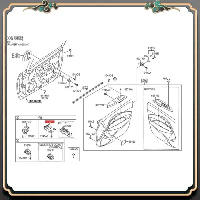 

93570-1W130 Car Power Window Buttons Master Switch For Kia RIO III (UB) 2012-2016 Control Window Glass Lifter Switch Replacement