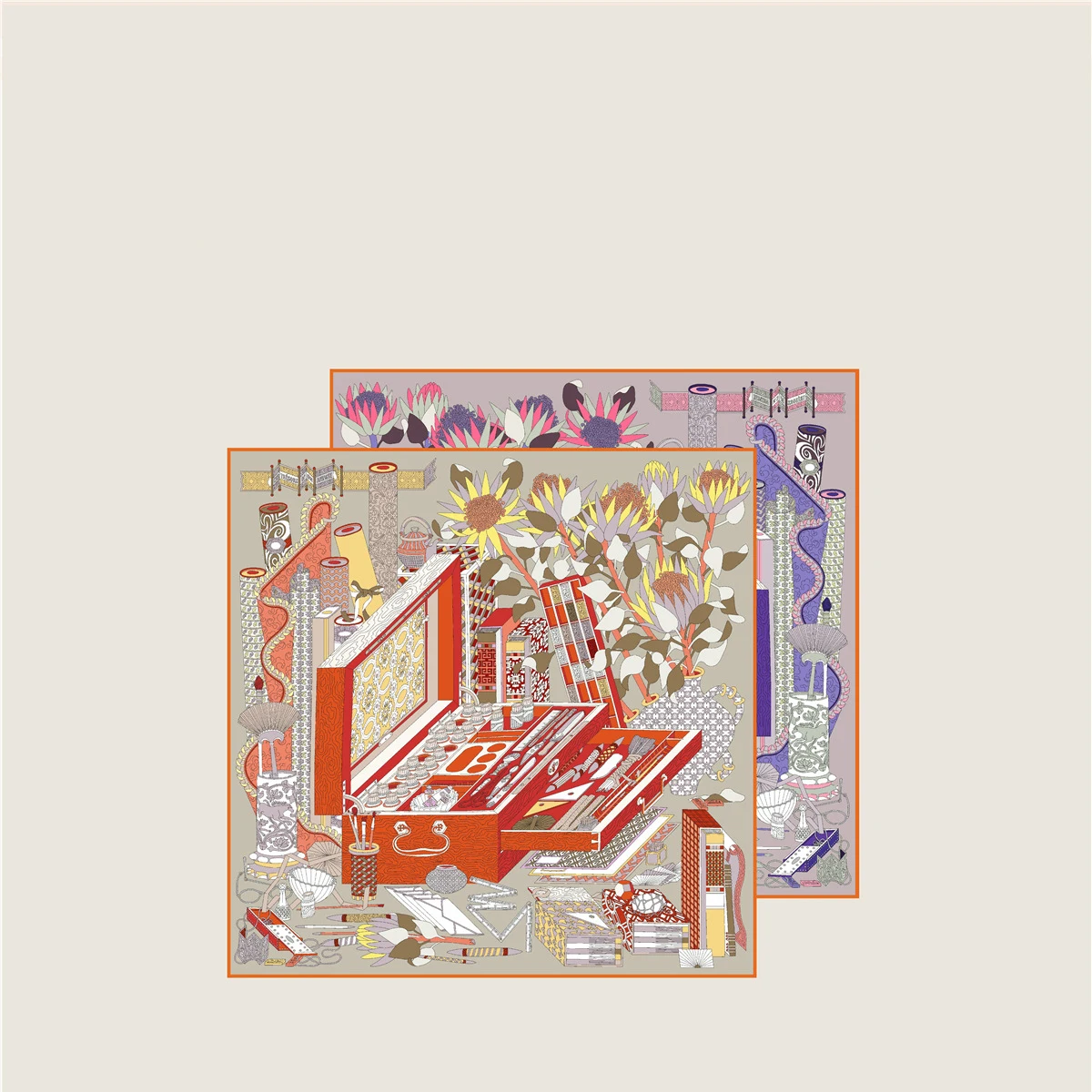 

53 см ручной скрученный саржевый шелковый шарф женский ящик для инструментов двусторонний квадратный шарф с принтом обертывания Echarpes платки Femme хиджаб