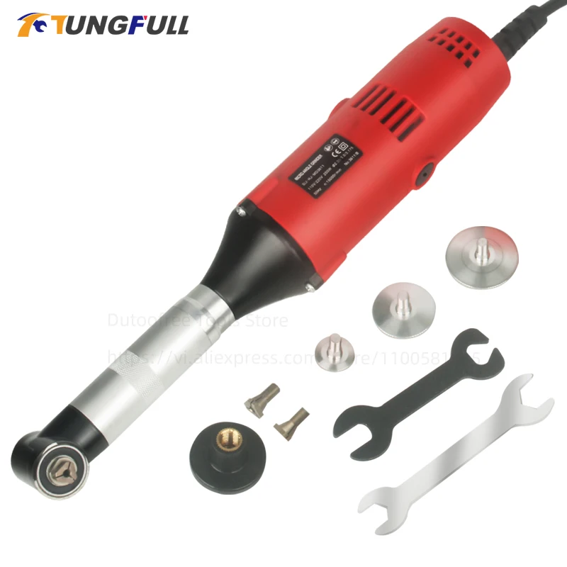 

200W Micro Angle Grinder Multifunction 90° Electric Elbow Grinding Machine Elbow Engraving Polisher Ceramic Tile Cleaning Tools