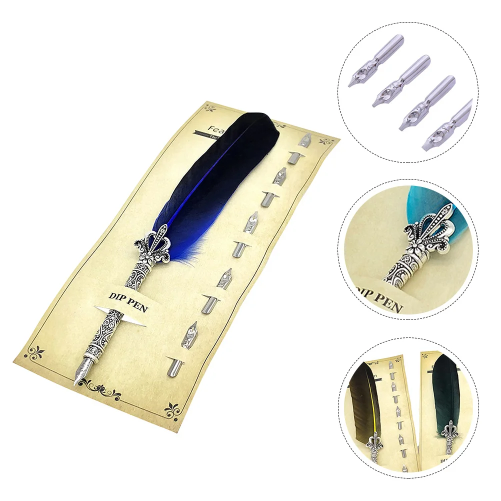 

1 set 1 Set Pen 5 Replacement Nibs Stainless Steel Lightweight Smooth Ink Flow For Office School Supplies Business Gift