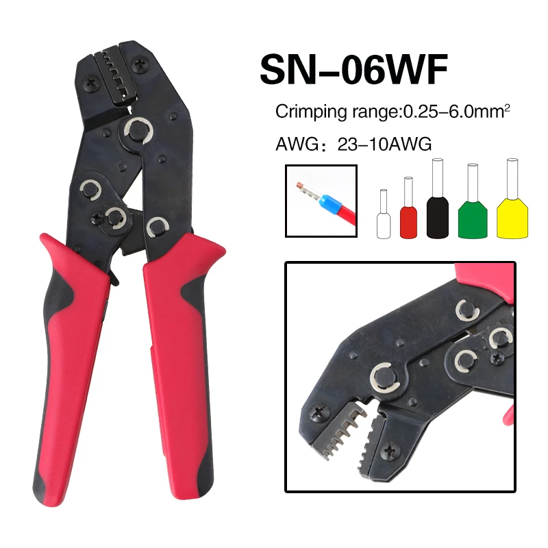 Wire Terminals Hand Tools Nipper Crimping Tool Electrical Terminals Terminal Tubular Clamps Crimping for Wires Crimper Crimp