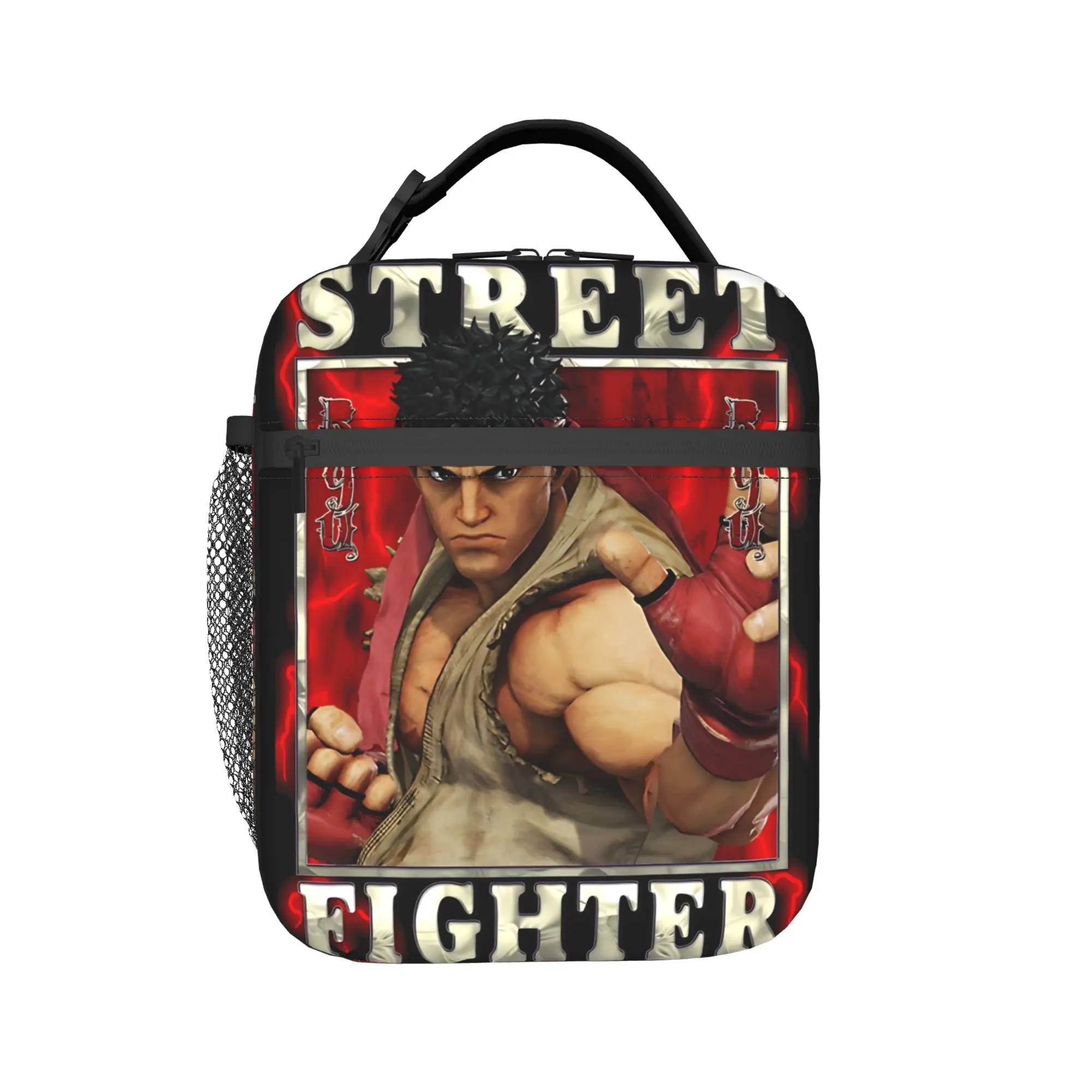 Streets Fighters RYU Movie Insulated Lunch Bags for Men Women  Storage Food Box Portable Cooler Thermal Lunch Boxes For Work