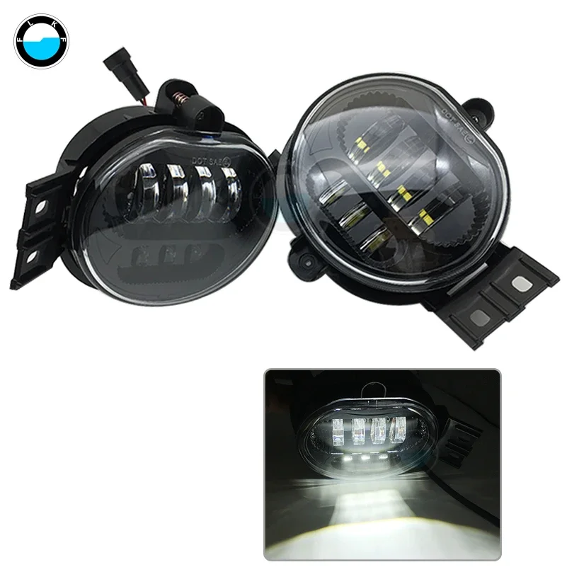 

2 PCS Black/Chrome 63W Led Fog Light For Dodge Ram 1500 2002-2008 For Dodge Ram 2500/3500 2003-2009 Fog Lamp Pasing Lights.