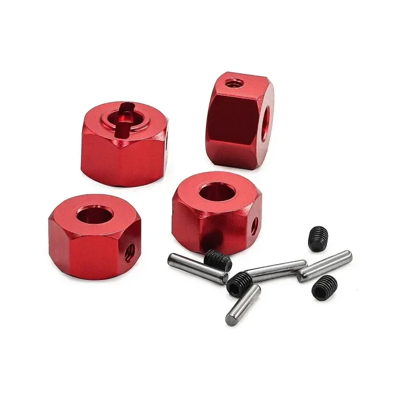 4 pçs metal 12mm roda hex hub adaptador para trxs mini maxx monster truck rc carro atualização peças acessórios