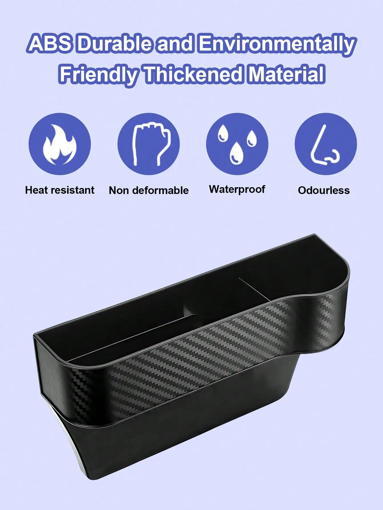 Car Seat Gap Storage Box - Large Capacity Design, Easy Access, Prevents Items from Falling, Easy to Install