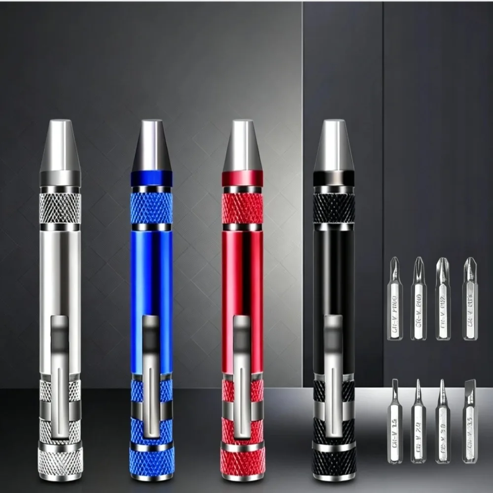 Multifunction 8 in 1 Mini Aluminum Precision Pen Screw Driver Screwdriver Set Repair Tools Kit for Cell Phone Hand Tool Set