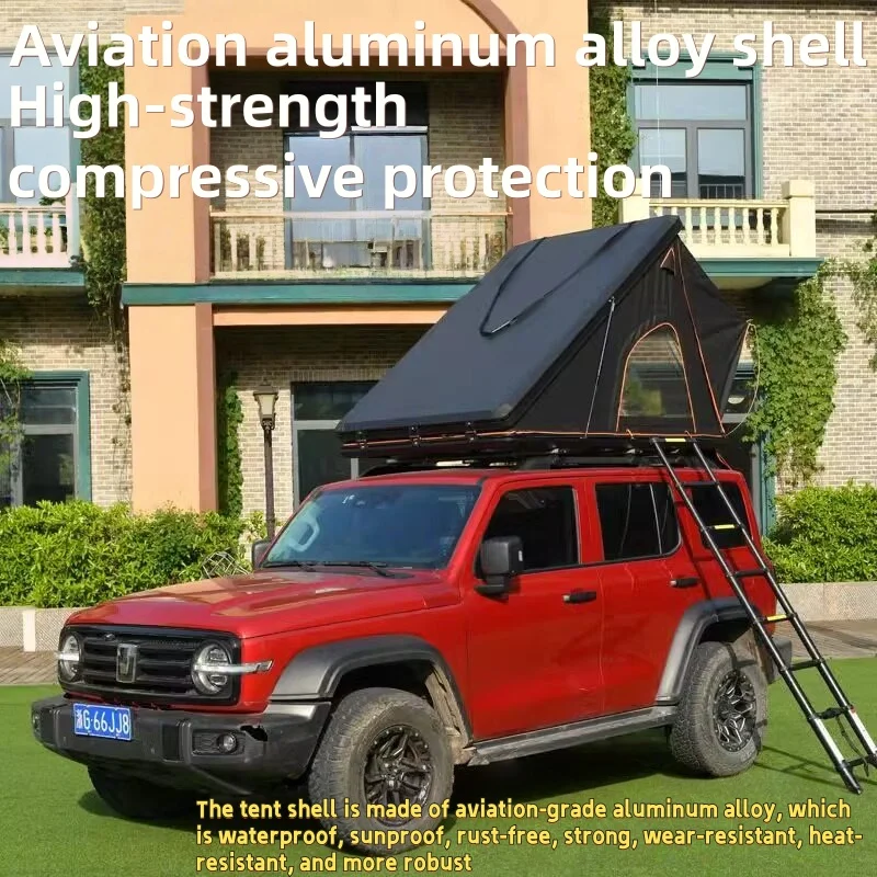 Car Roof Tent Aluminum Alloy Casing High Quality Large Space Waterproof Roof Tent Camping Portable Car Rooftop Tent Customized