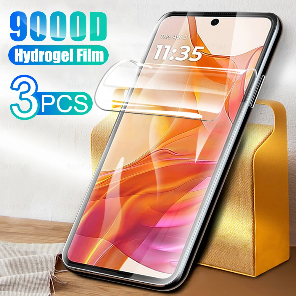 3Pcs Soft Hydrogel Film For Motorola Razr 50 Ultra 5G Screen Protector On For Moto Razr50 Ultra Razr50Ultra Clear Full Glue Film