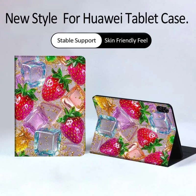 

Creative Strawberry Pattern Tablet Case For Huawei MatePad Pro Air 12 X Honor Pad 8 V8 9 13 GT GT2 3 12.6 13.3 Inch