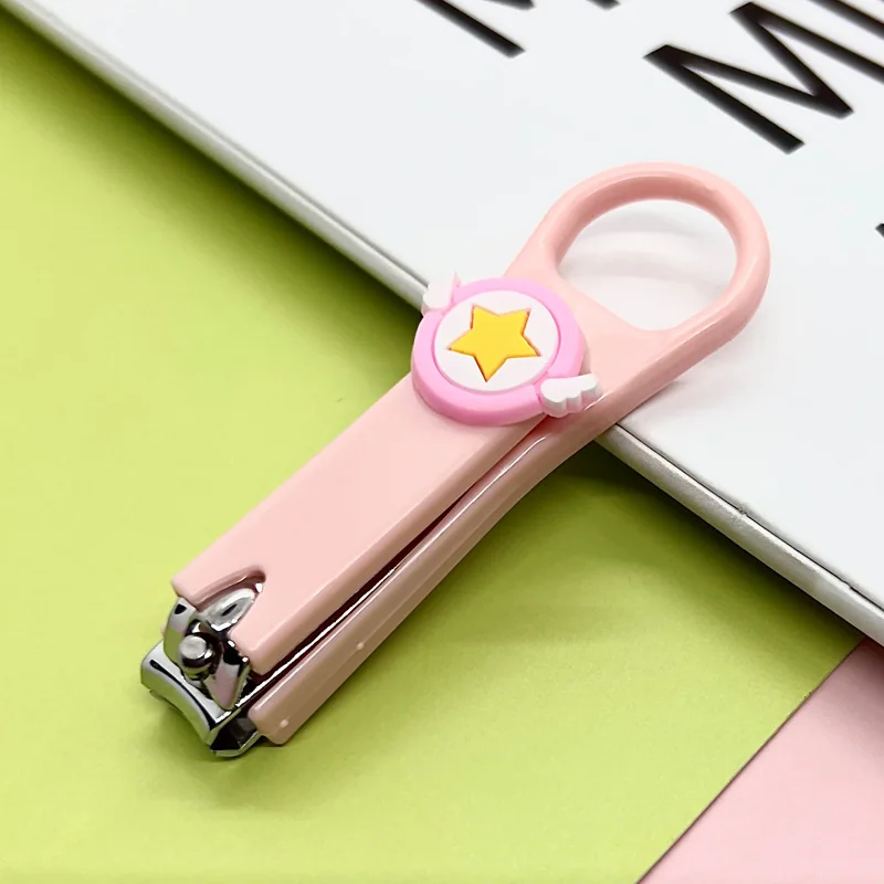 Kid\'s Nail Clipper Cute Cartoon Fruit Nail Clipper for Student Girls Beauty Household Manicure Care Tool Splash-Proof Durable