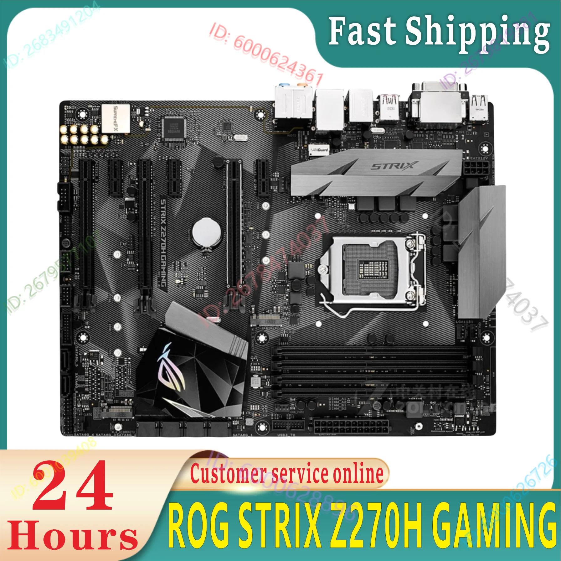 

ROG STRIX Z270H GAMING Desktop Motherboard Slot LGA 1151 i7 i5 i3 Z270 DDR4 USB3.0 Motherboard PC Board