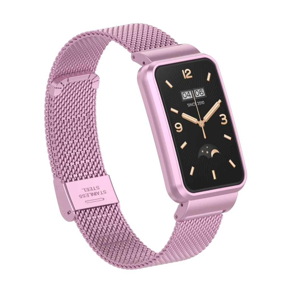 男性と女性のための接続された時計ストラップ,Mi Band 7proに適したステンレス鋼のブレスレット,スペアアクセサリー