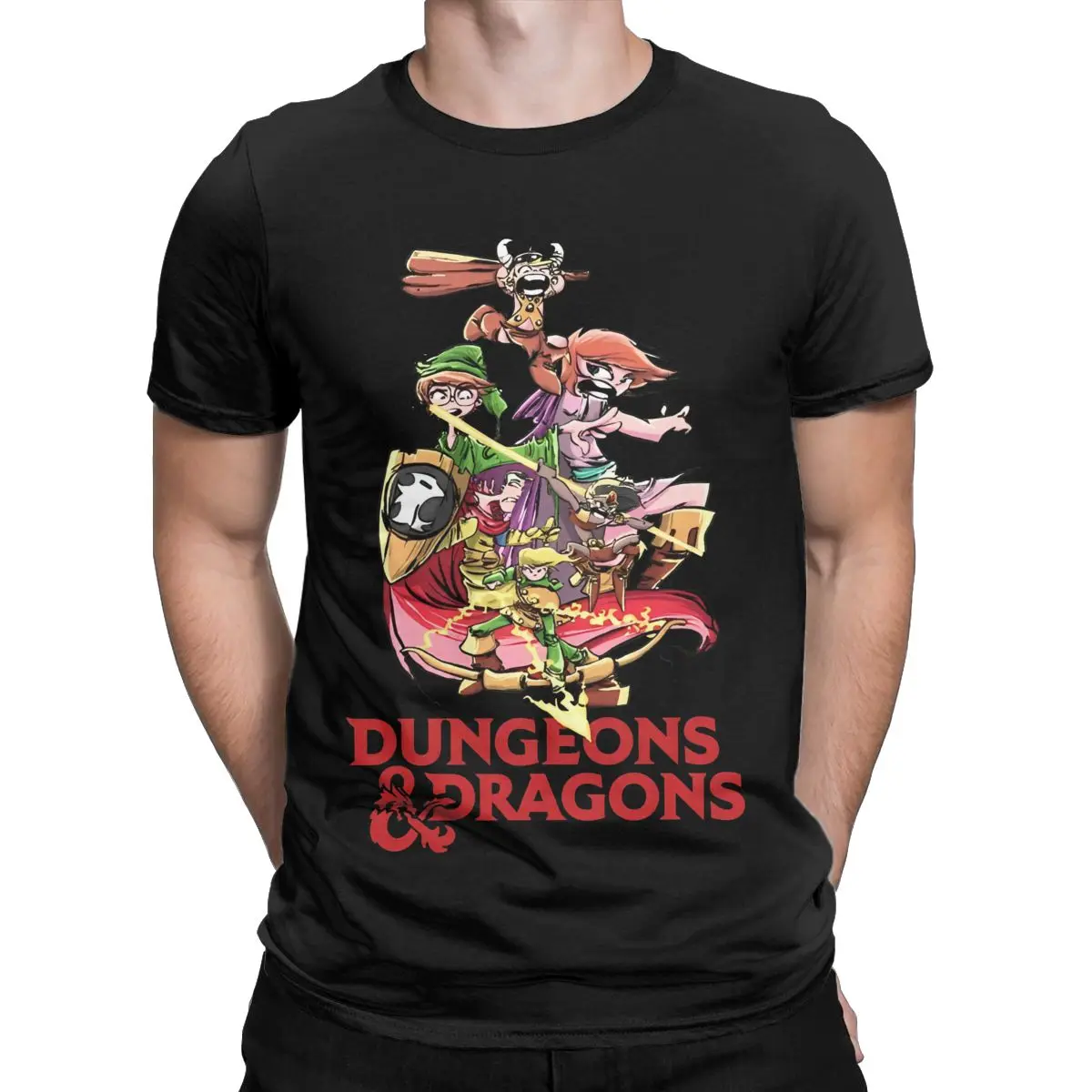 Leisure Anime Dungeon And Dragon Game T-Shirts Men Women's Pure Cotton Tees Shirt Adult Clothes