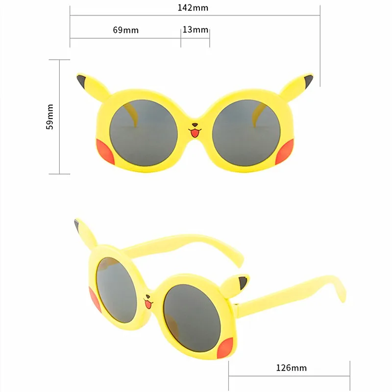 Anime Pokemon Sunglasses Pikachu Model Cartoon Glasses Children Boys Girls Sunglasses Cute Decoration Kids Toy Birthday Gifts