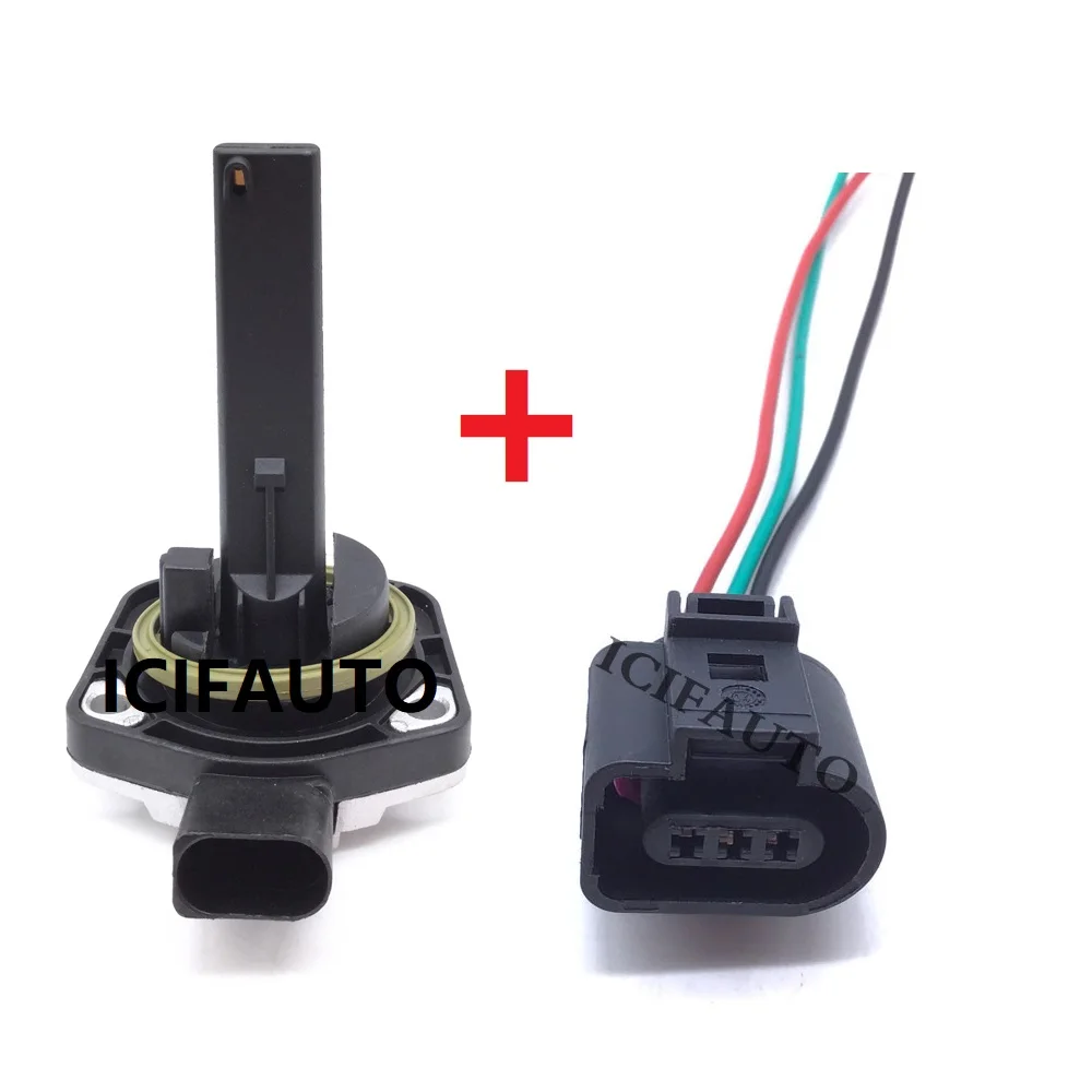 06E907660 New Oil Level Sensor+Connector for Chrysler Crossfire for Audi VW Seat Skoda Golf Passat A3 A4 A6 TT TSI 06E 907 660