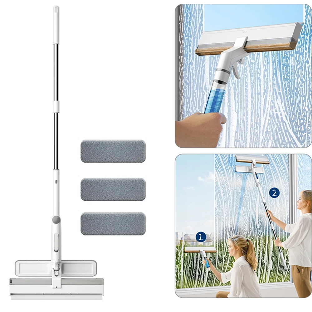 

Window Cleaning Brush Bathroom Mirror Glass Wiper Car Cleaning Tool Sliding Door Shower Glass Door Clean Tool High Windows Glass
