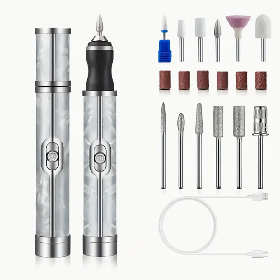 ماكينة صنفرة أظافر، أدوات مانيكير ومزيل منزلية محمولة، قلم رصاص كهربائي قابل لإعادة الشحن للعناية بالأظافر #6
