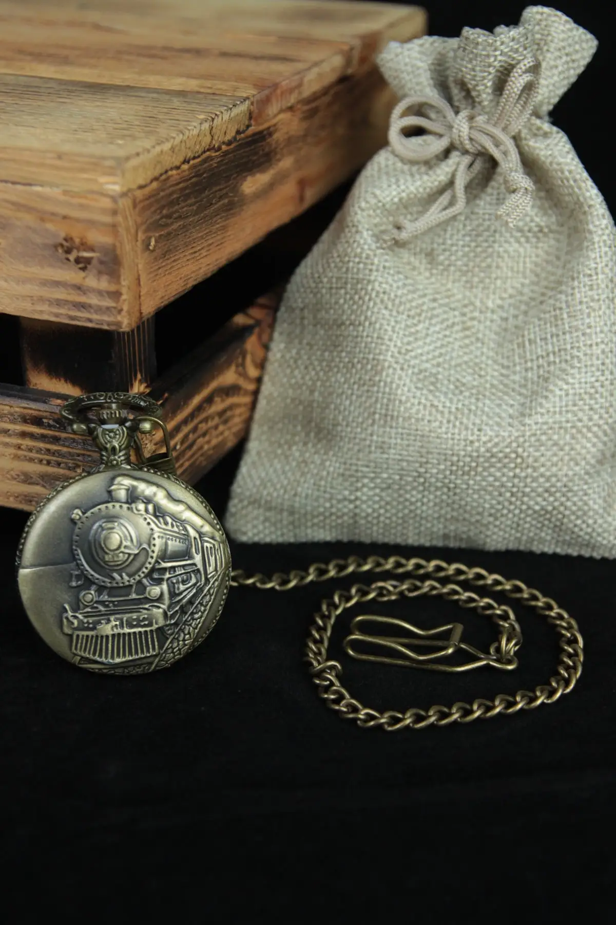 Uras Köstekli Pocket Watch Train Model Vintage Watch Men Women