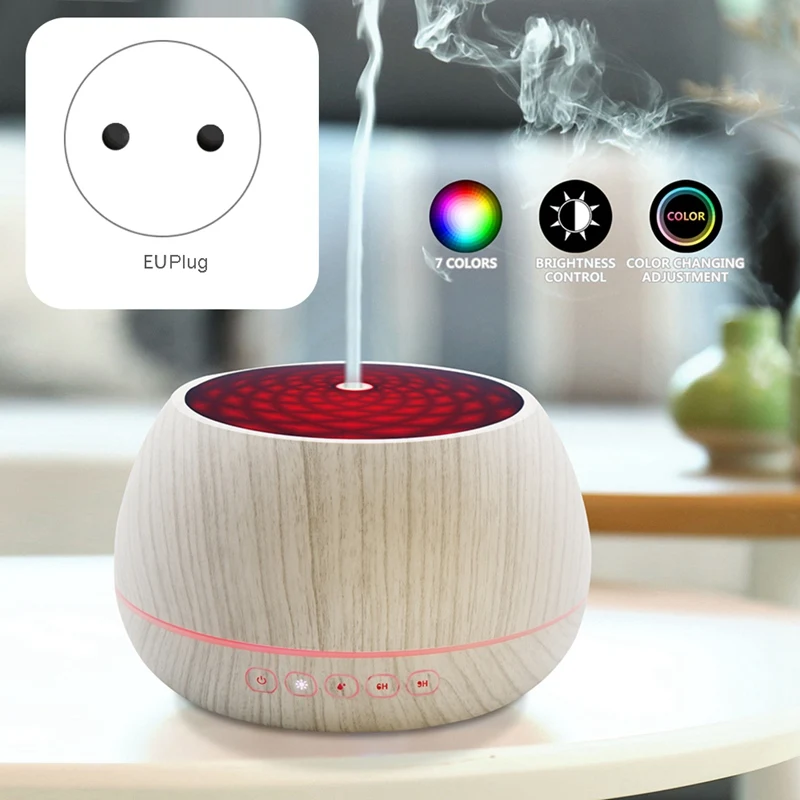 Humidifier Aroma Diffuser Ultrasonic Air Essential Oil Humidificador 7 Color LED Light Aromatherapy EU Plug
