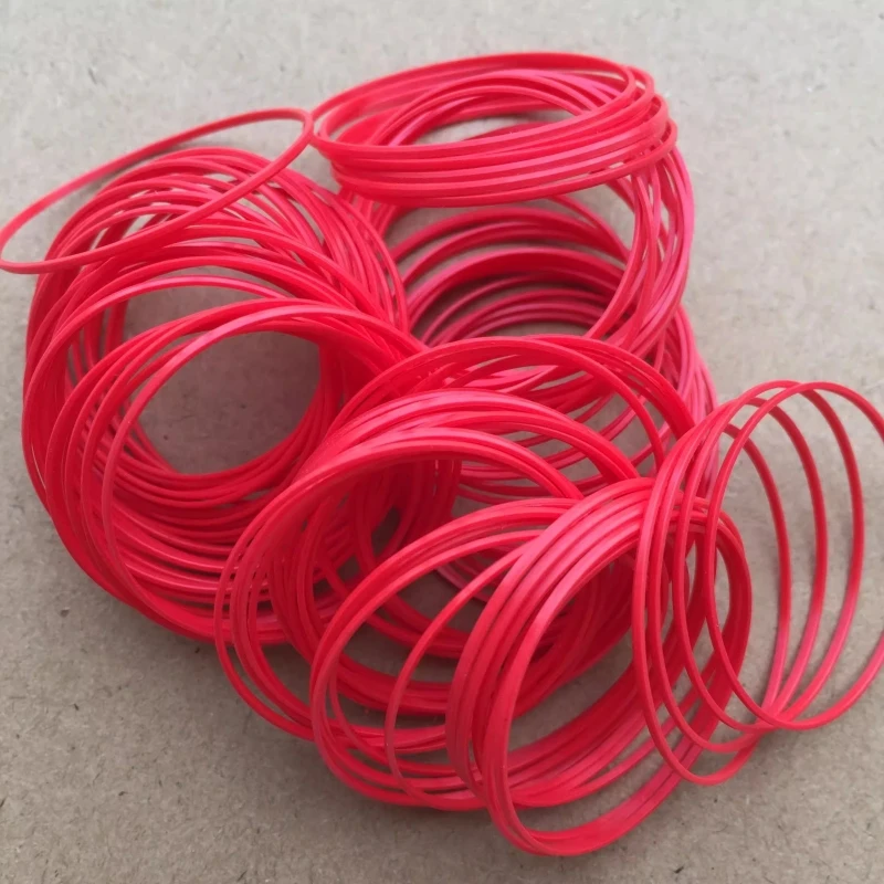 0.9mm X 0.58mm Plastic Red Gasket for Watch Back Case Bottom Cover 39mm to 40mm Inner Diameter GD202