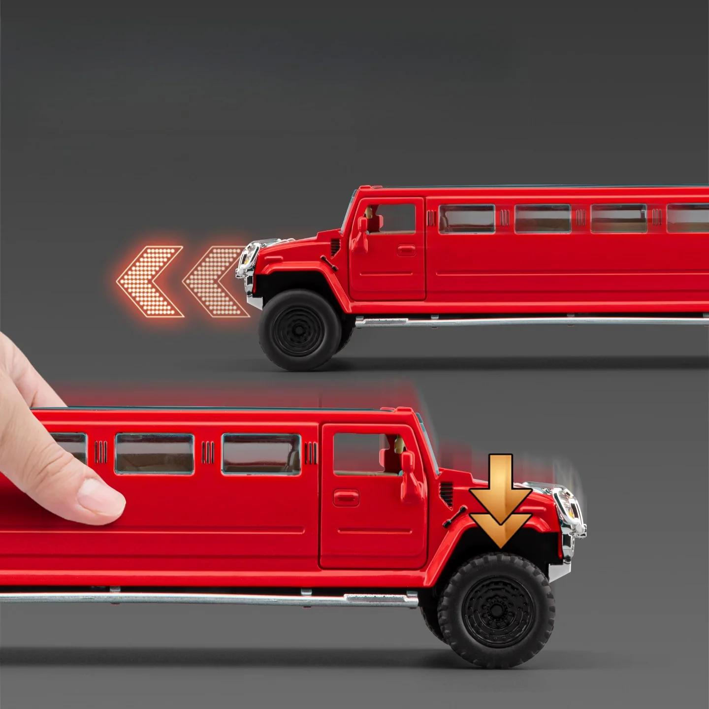 1:32 합금 롱휠버 리무진 자동차 모델 금속 다이캐스트 차량 소리와 빛이 나는 풀백 자동차 컬렉션 장난감 어린이 선물 B226