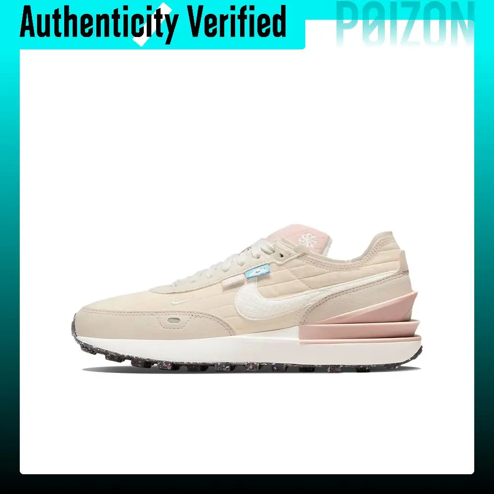 Zapatillas deportivas Nike Waffle One, modelo casual para mujer, de caña baja, en color rosa y blanco, DO4661-211.