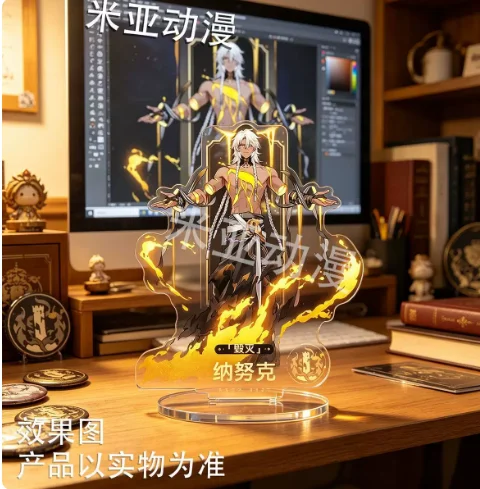 Japanese Anime Honkai：Star Rail Aha Qlipoth Nanook Acrylic Stand Figure Model Plate Cosplay Collection Desktop Decor Gifts MM
