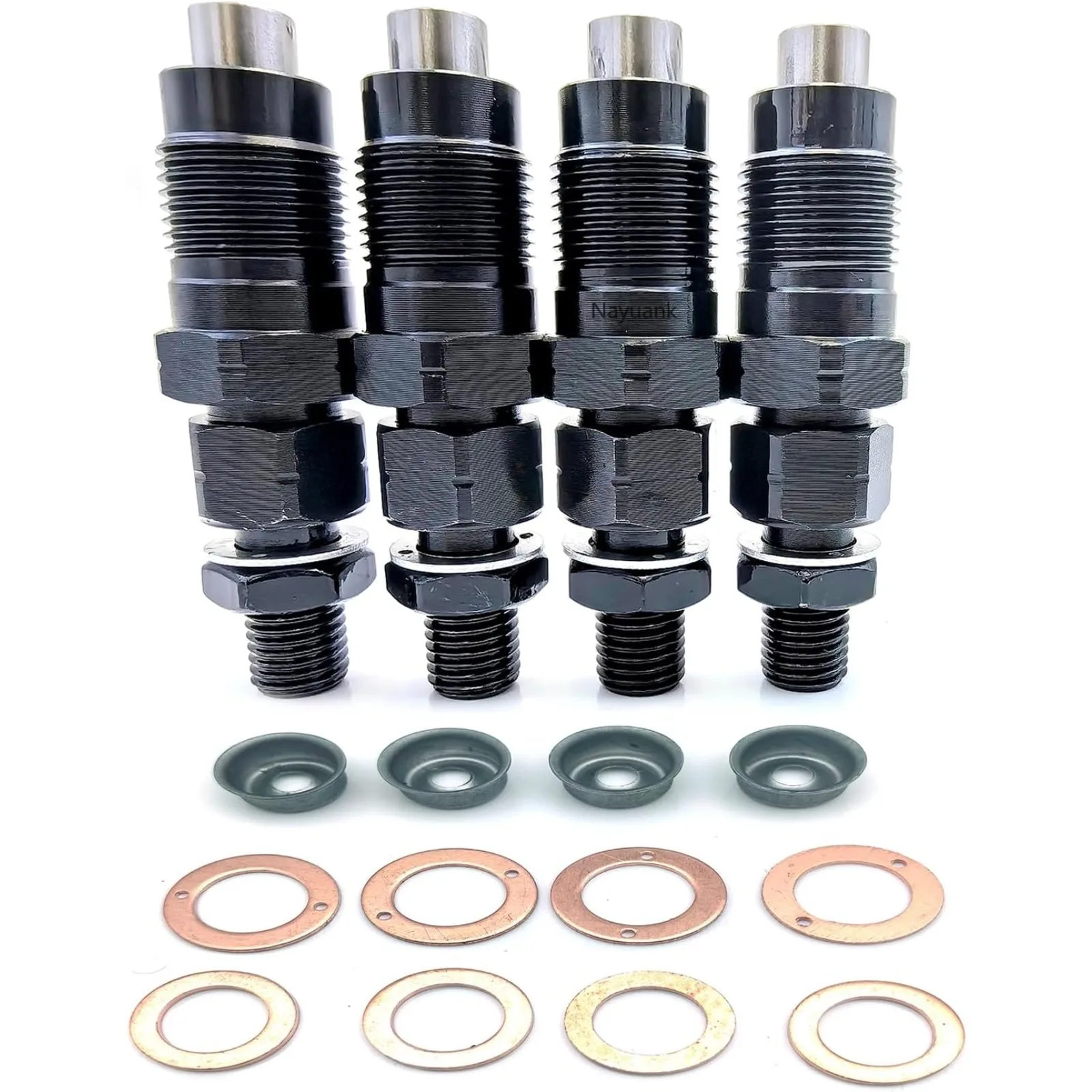 4X Fuel Injector + Seal Kit With Heat Shield MD196607 105148-1311 Compatible with Mitsubishi L200 L300 L400 Engine 4D56