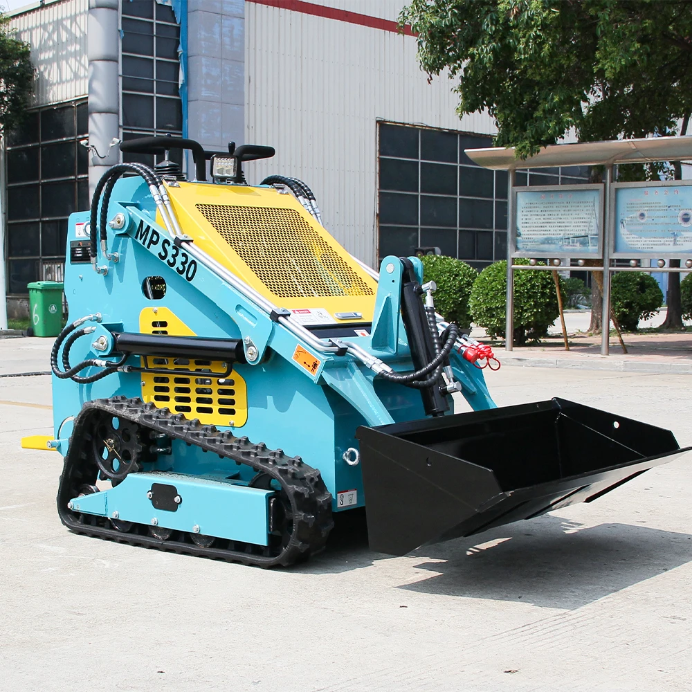 13.5 HP single cylinder stand-up small skid steer loader - triangular engineering crawler, gasoline powered, suitable for family