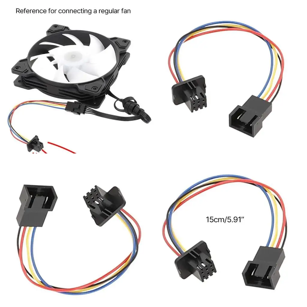 Reliable 4 Pin PWM Fan Extension Cable Improve Air Circulation 15cm PWM Fan Extension Cable Enhanced Case Cooling