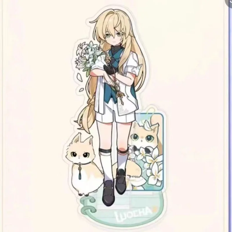 New Game Honkai: Star Rail Figure Kafka Acrylic Stand Model Plate Cosplay Fans Gifts Anime Little Dot Cat Series Model Keychain