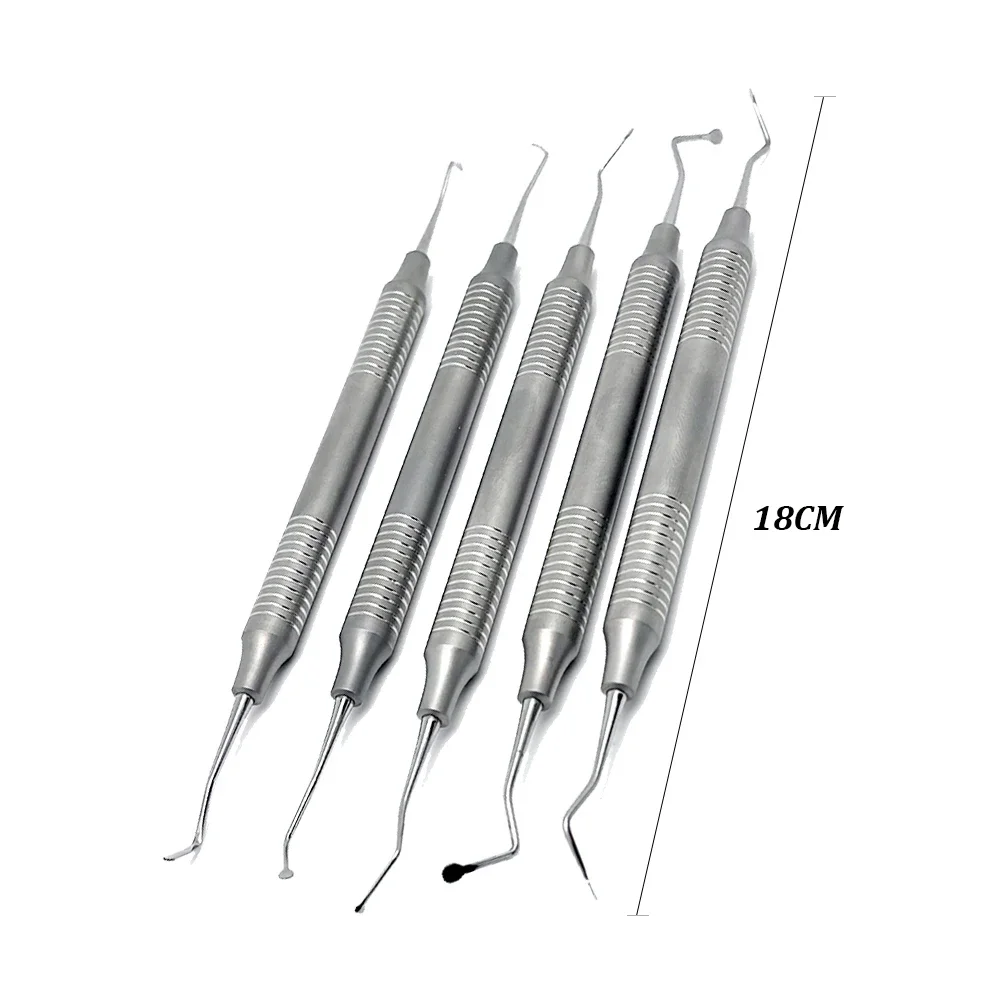 5Pcs Dental Gingival Cord Packer Retraction Instrument Serrated Picker Round Tip for Crown Prep and Implant Procedures view 4