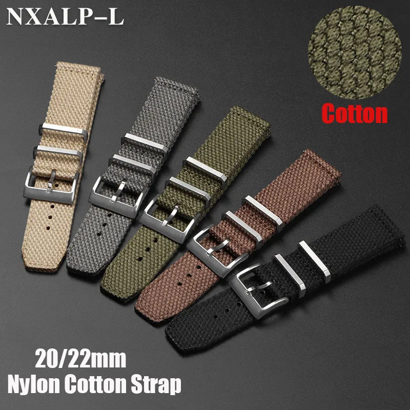 Hochwertiges Armband aus Nylon-Baumwolle für Seiko für Omega-Geflecht Armband Schnell verschluss Männer Militär Sport Armband 20mm 22mm