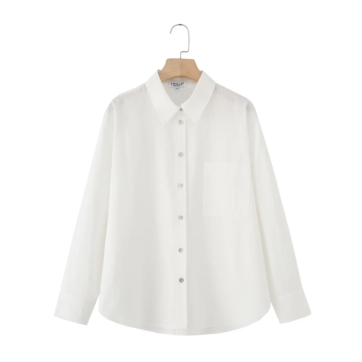 

TRAFZR Office Wear Women's Linen Shirt Tops Woman 2025 Shirts Female Blouse Top Elegant Cotton White Summer Vintage Commute