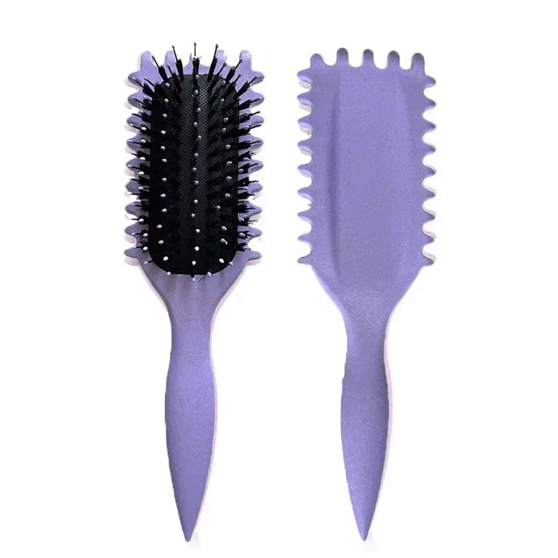 Pente de cabelo feminino em formato oco, pente de cabelo encaracolado multifuncional, massagem no