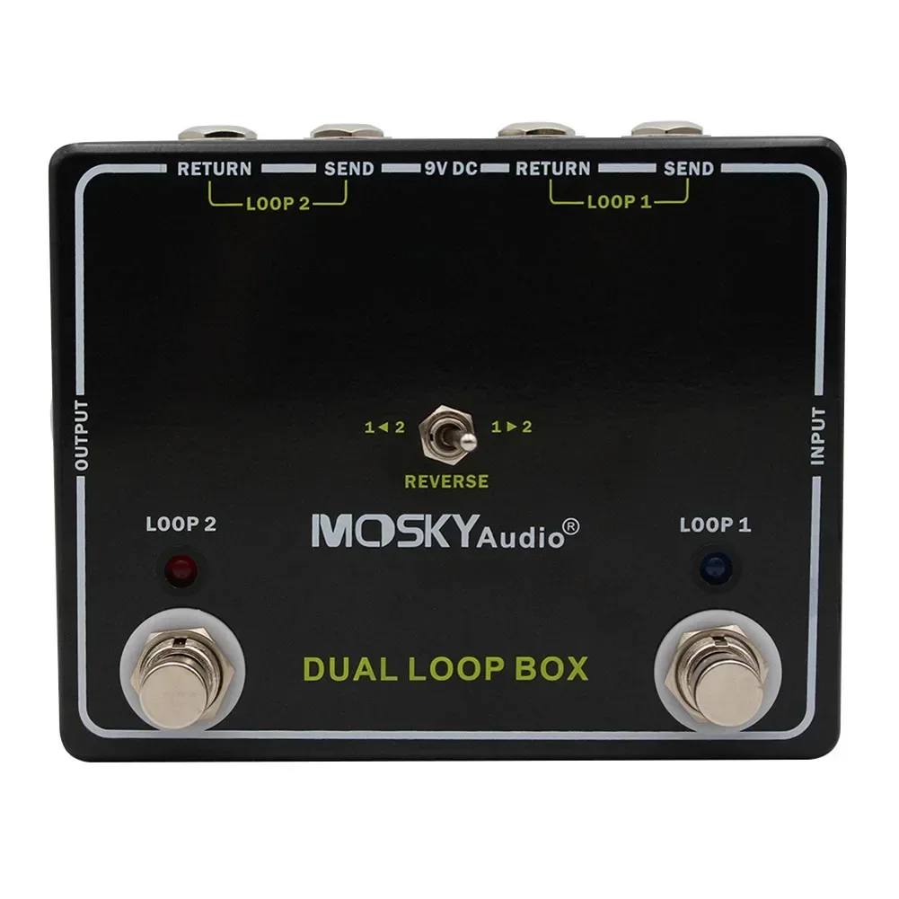 

Guitar Effects Loop Switcher Pedal Featuring Adjustable Current Supply for Optimal Performance in Various Setups