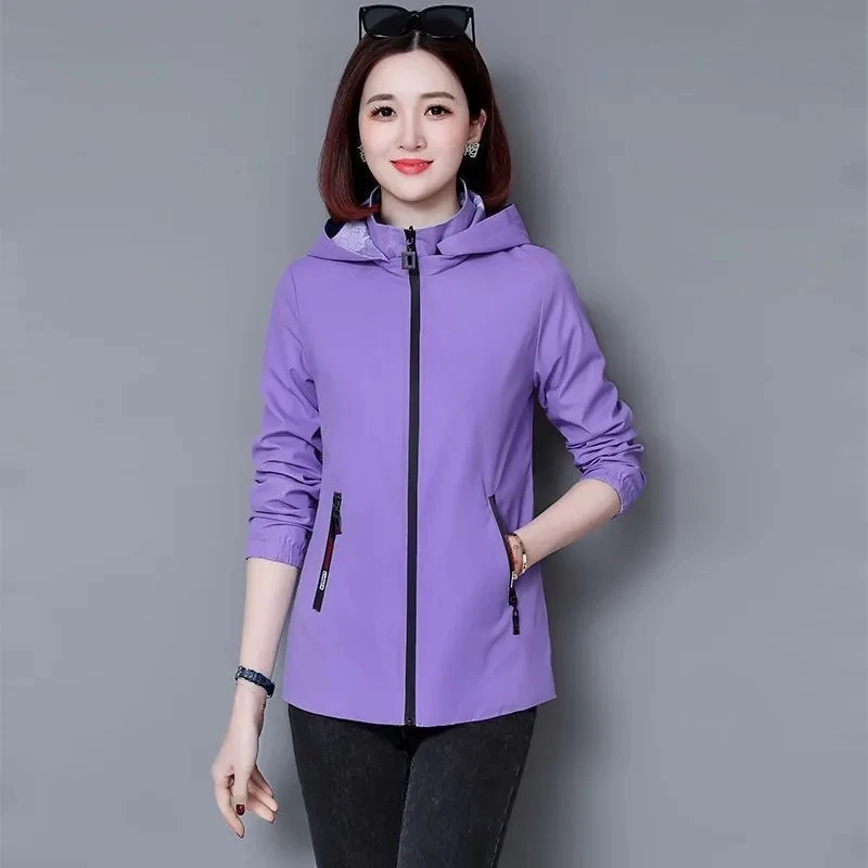 2025 New Autumn Windbreak Female Jacket Women Hooded Coats Casual Basic Jackets Two Side Wear Mid Long Trench Coat Outwear 5XL