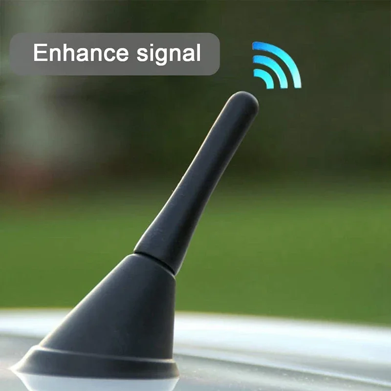 Strong Radio Roof Mount FM AM DAB Black 6.5cm Length Auto Universal with Screws Car Antenna Mini Short Vehicle Accessories