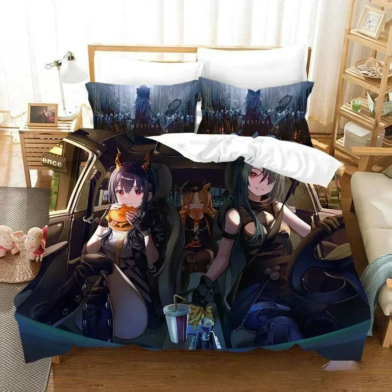 Anime Game Arknights Bedding Set For Bedroom Soft Modern Bedspreads Comefortable Kids Duvet Cover Quilt Cover And Pillowcase