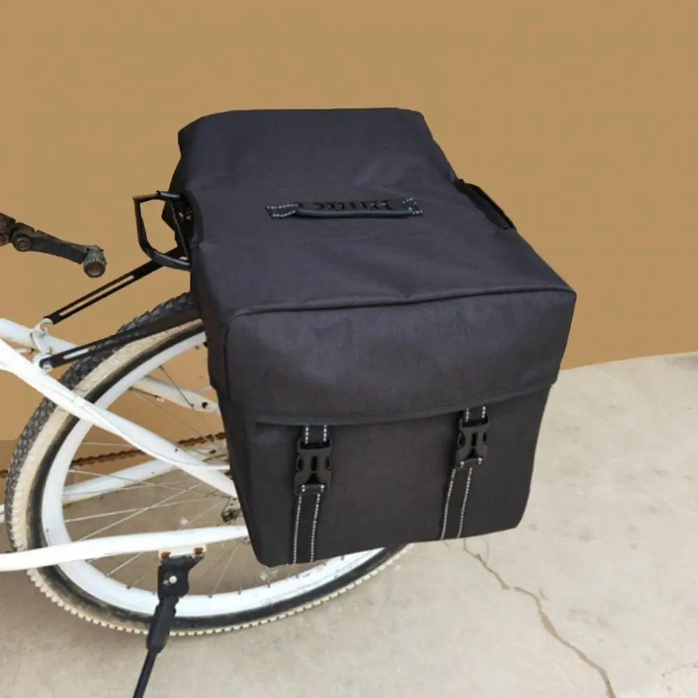 Reflective Bike Bag 25l Capacity Bike Rear Rack Bag Reflective Hard Shell Bicycle Trunk Pannier Mountain Road Cycling Seat