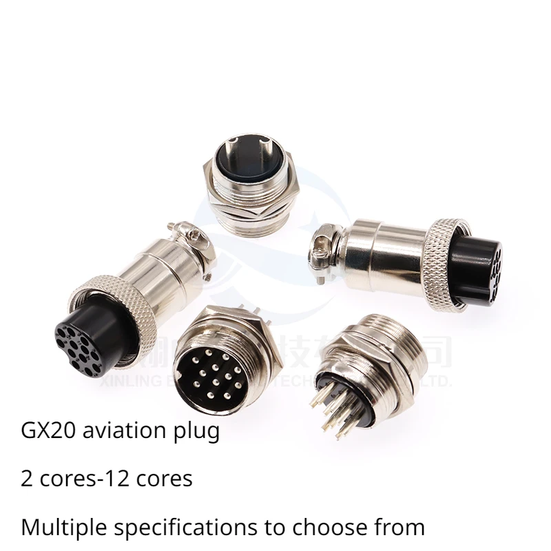 

Aviation plug socket to plug-in male and female connector GX20-2/3/4/5/6/9/10/12 core connector