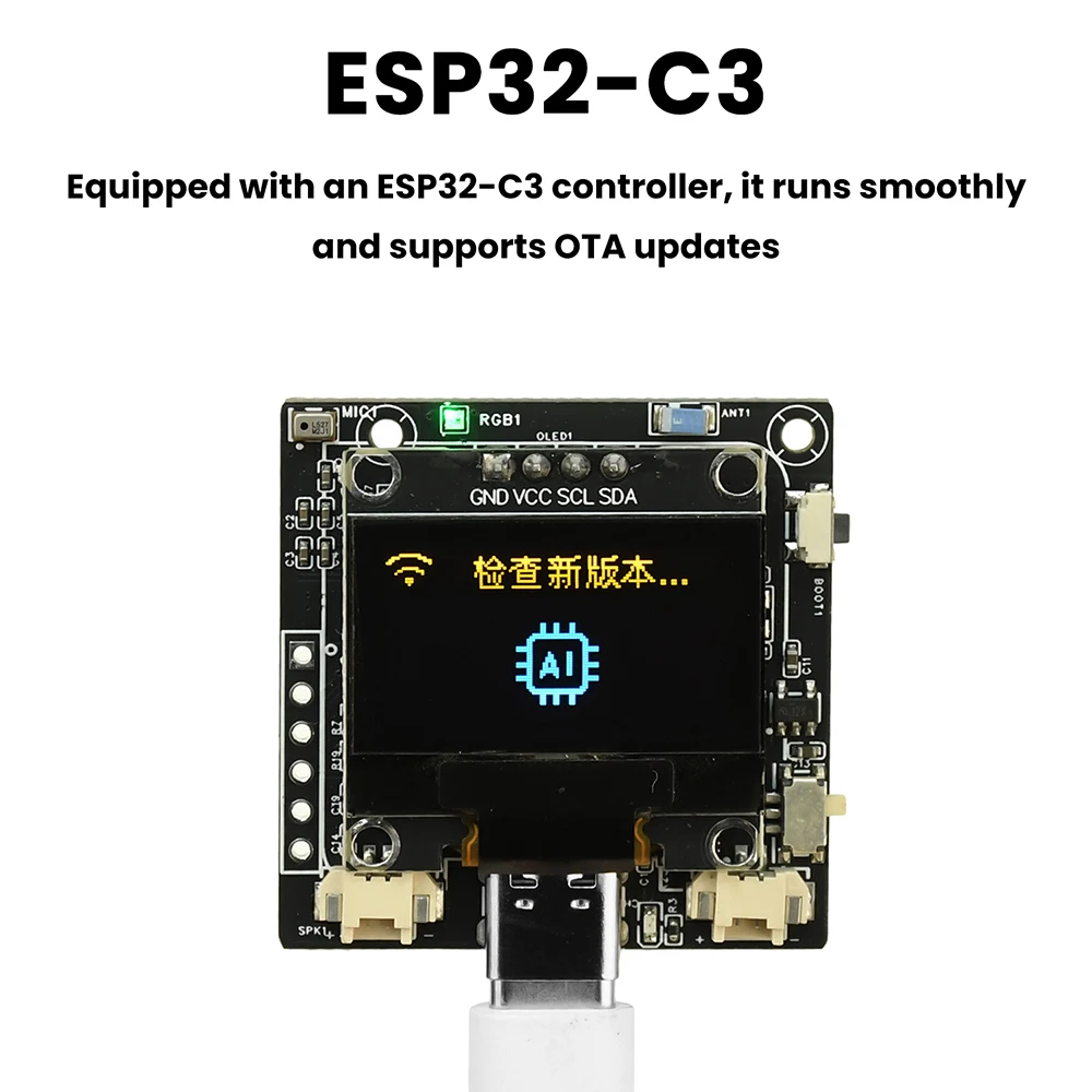 ESP32-C3 AI Voice Development Board with SSD1306 OLED Display Smart Dialogue ESP WiFi Module for Xiaozhi AI Intelligent Robot