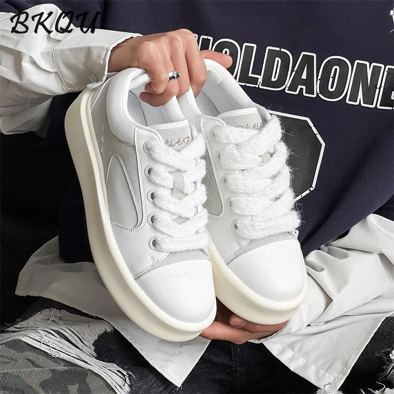 

BKQU Heart-shaped Thick-soled Sneakers Men and Women 2025, A Niche Design That Is Versatile and Height-increasing Casual Shoes