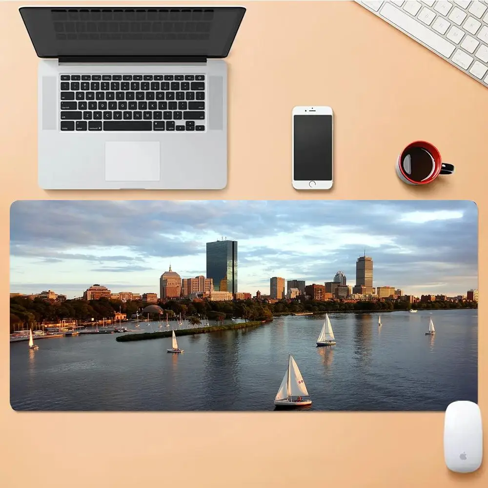 

Charles River Mouse Pad Desk Mouse Pad Cute HD Desk Pad Extended Gaming Keyboard Mats Large XXL Gamer Mousepad 90x40