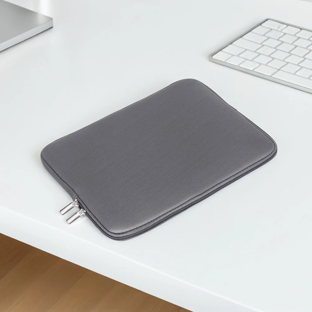 

2Pcs 13 Inch Laptop Sleeve Bag Protective Carrying Case Portable Computer Pouch Cover Black Gray High Density Cushioning