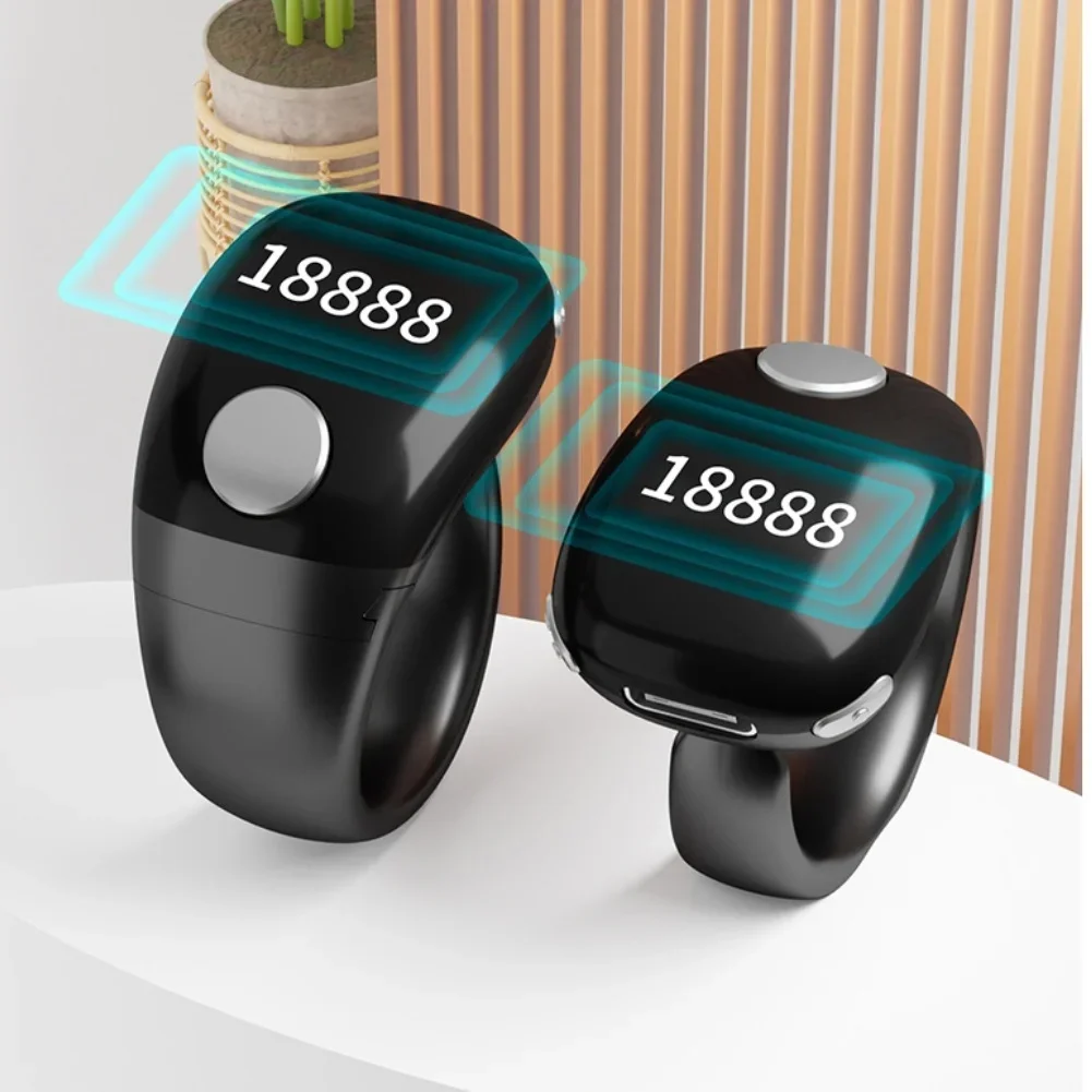 

Умное подсчетное кольцо с цифровым напоминанием о времени BT и счетчиком стильного счетчика напоминания о времени на палец, умное кольцо на палец