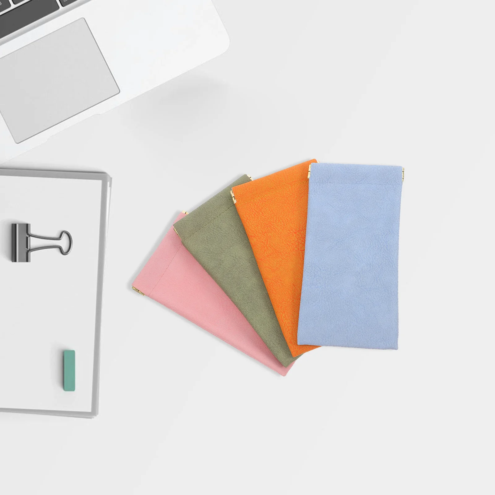 

4pcs Case Soft Squeeze Open Eyeglasses Pouch Travel Sunglasses Sunglasses Sleeve Storage Dust Shock Protection